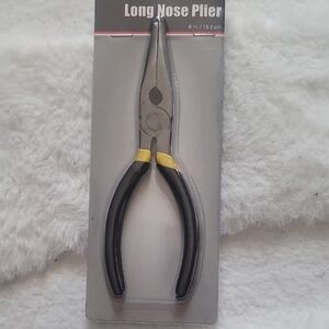 Tool Bench Long Nose Pliers with Black and Yellow Handles